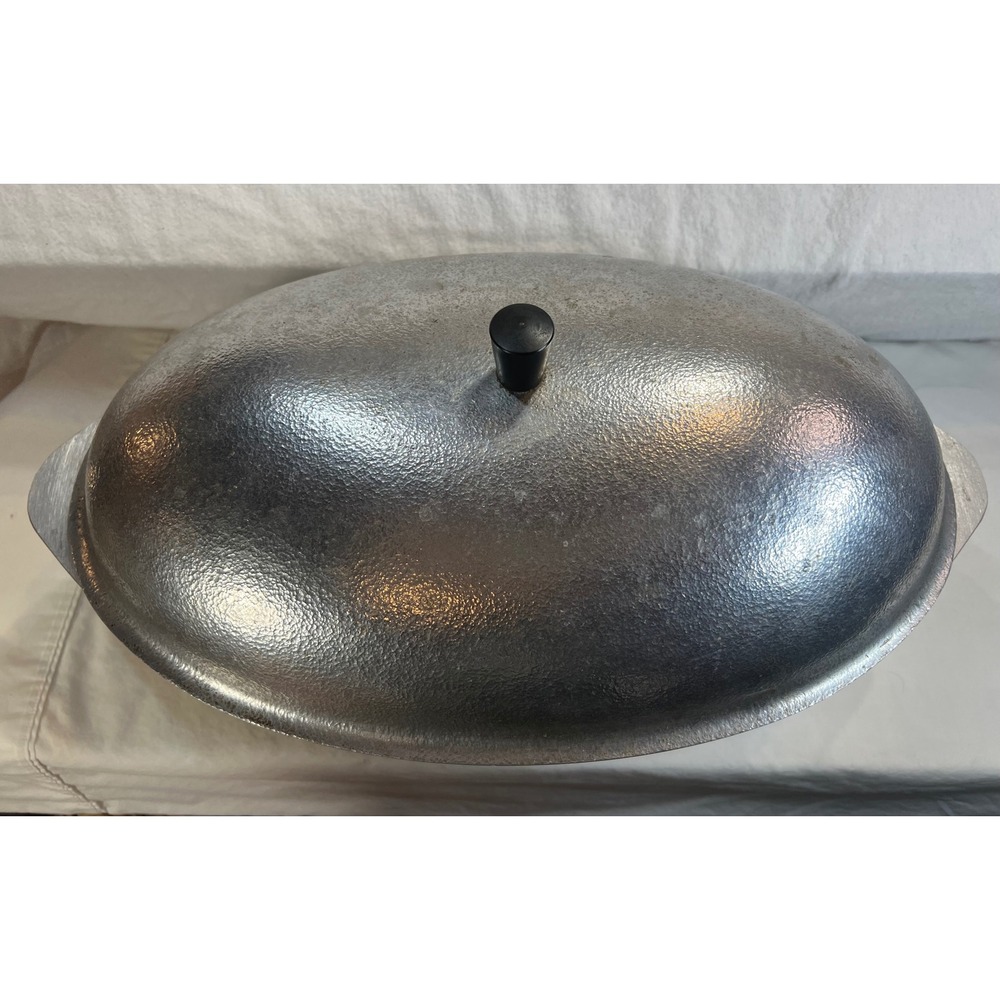 Vintage Dr Koch Hammercraft Aluminum Oval Roaster Dutch Oven Lid 18.5 Inch